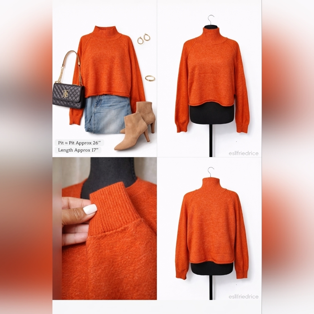 Arizona Jean Co. Outfitter Orange Cropped Sweater XXL